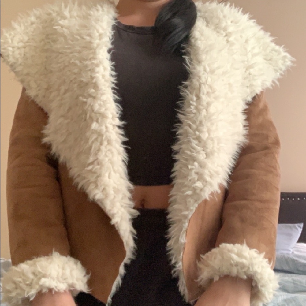 Suede jacket Fur on inside